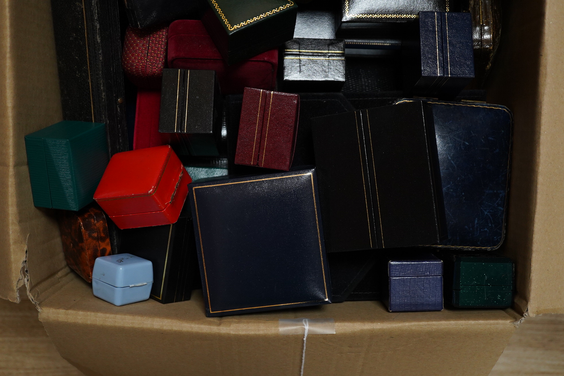 A quantity of assorted jewellery boxes. Condition - fair